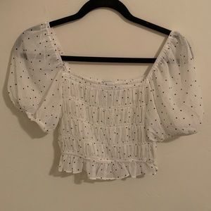 Princess Polly white ruffle top / US 4